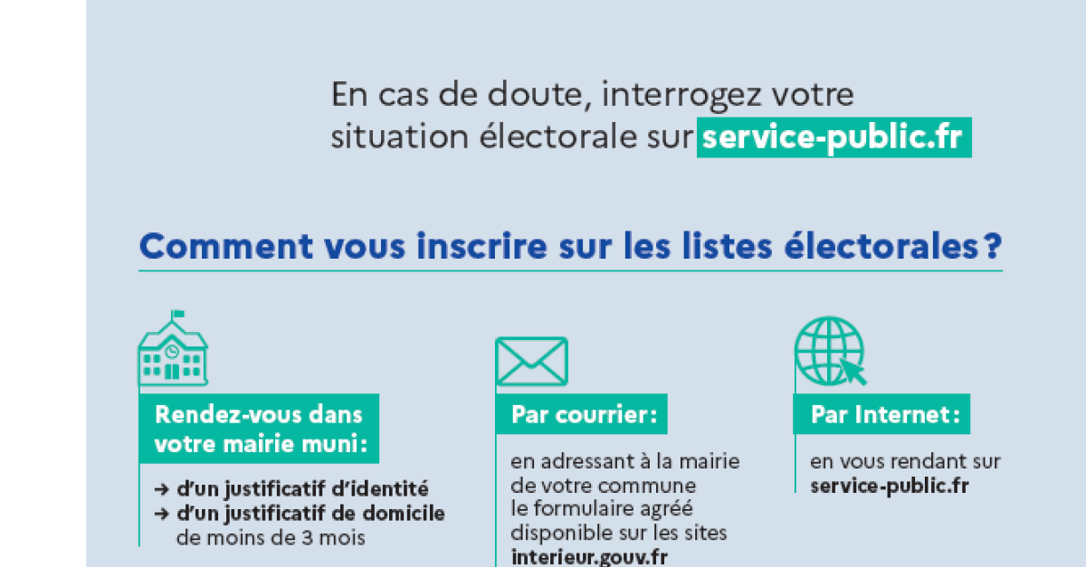 Comment vous inscrire sur les listes électorales