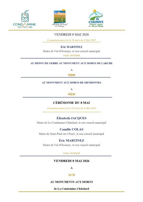 Commémoration de la victoire du 8 mai